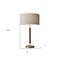 Homeroots Walnut Wood & Metal Table Lamp15 x 7 x 26.25 in. 372570 - alternate 2